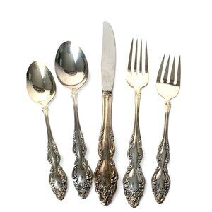 1881 Rogers Oneida Baroque Rose 5-Piece Stainless Steel Serving Set